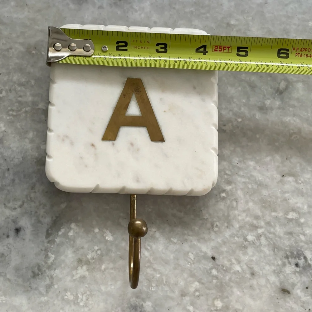 Marble & Brass “A” Wall Hook